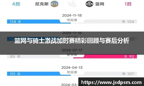 篮网与骑士激战加时赛精彩回顾与赛后分析